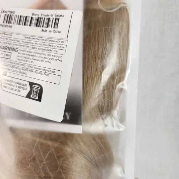 Hair Extension Womens Dirty Blonde 14 Inches Unbranded NEW Fast Ship - Picture 3 of 9